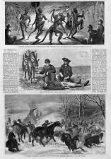 CUSTER SHOOTING WORTHLESS HORSES INDIAN WAR SCALPED 1869 ARCHIVES OF HISTORY