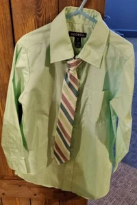 George Dress Shirt, Mint Green - size 8 Medium w/ Tie - Picture 1 of 3