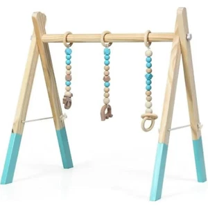 Portique d'Eveil en Bois pour Bébé avec 3pcs Pendentifs sans BPA - Imagen 1 de 8