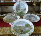 4 ROYAL WORCESTER - THE RURAL YEAR PLATE SELECTION by PETER BARRETT - LTD EDN.