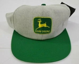 VTG John Deere Green & Gray Patch Snapback Trucker Hat Cap K Product New w tag - Picture 1 of 7