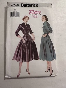Vintage Butterick 6240 Misses' Dress & Belt Pattern Retro 1952 6240 Sz 12 Uncut - Picture 1 of 2