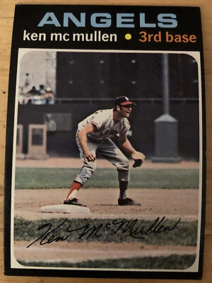 Tarjeta de béisbol 1971 Topps Ken McMullen #485 Angels tercera base grado medio Foto 1 de 2