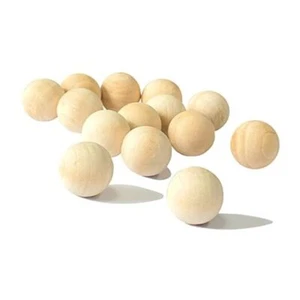 100 Pieces 1 Inch Wooden Balls Round Wood Beads Unfinished Wooden Sphere for - Picture 1 of 3