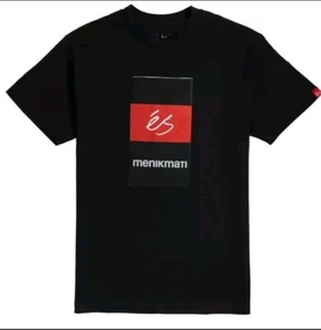 ES Skateboarding HERREN L Menikmati Schwarz T-Shirt Schuhe VHS Brandneu Skateboard - Bild 1 von 3