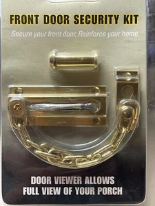 Front Door Security Kit Polished Brass Finish - Picture 1 of 1