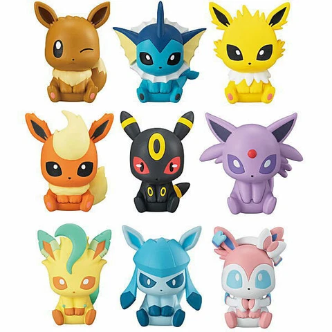 Pokemon Figure Clip Series 2 Collection Eevee Flareon Leafeon Glaceon Sylveon Cover