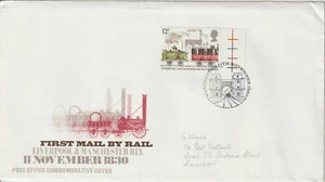 GB Stamp Liverpool Manchester Railway First Mail by Rail November 1980 - Picture 1 of 1