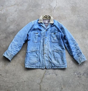 Vintage 60s Lee 81-LJ Denim Blanket Lining Union Made Work Jacket Size 40 - Picture 1 of 10