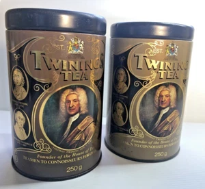 Twinings Tea 8 oz / 227 grams English Tea Tins Collectable Very Good Cond - Picture 1 of 8