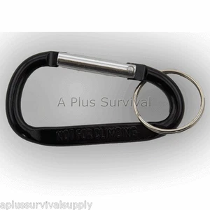 Paquete de 2 Llavero Mosquetón Medio Negro para Mochila Cinturón Campamento Kit de Supervivencia - Imagen 1 de 1