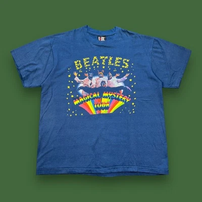 Camiseta Vintage 1997 The Beatles Magical Mystery Tour Álbum Gigante Tamanho XL Desbotada - Imagem 1 de 4