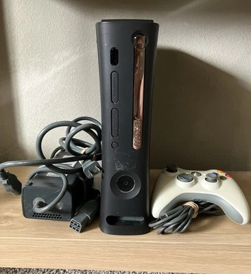 Original Xbox 360 Elite 120GB Black Falcon Console & OEM Controller Cords Bundle - Image 1 of 4