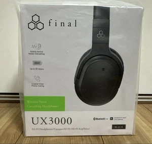 Final UX3000 SV Auriculares Inalámbricos Bluetooth Cancelación de Ruido Negros NUEVO - Imagen 1 de 4