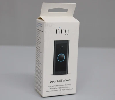 RING Doorbell Wired - Festverdrahtete 1080p HD-Videotürklingel Kabel mit Kamera - Bild 1 von 2