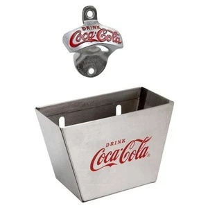 TableCraft Coca-Cola / Coke Wall Mount Bottle Opener & Cap Catcher - Picture 1 of 3