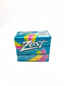 Vintage 90s Original Zest Deodorant Bar Soap 3-Pk Zestfully Clean 5oz Bar Sealed - Picture 1 of 5
