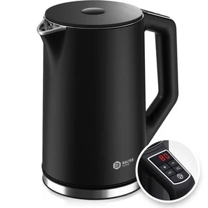 Balter WK-12 BPA-Frei 1.5 Liter Doppelwand Wasserkocher mit Temperaturwahl Black - Bild 1 von 7