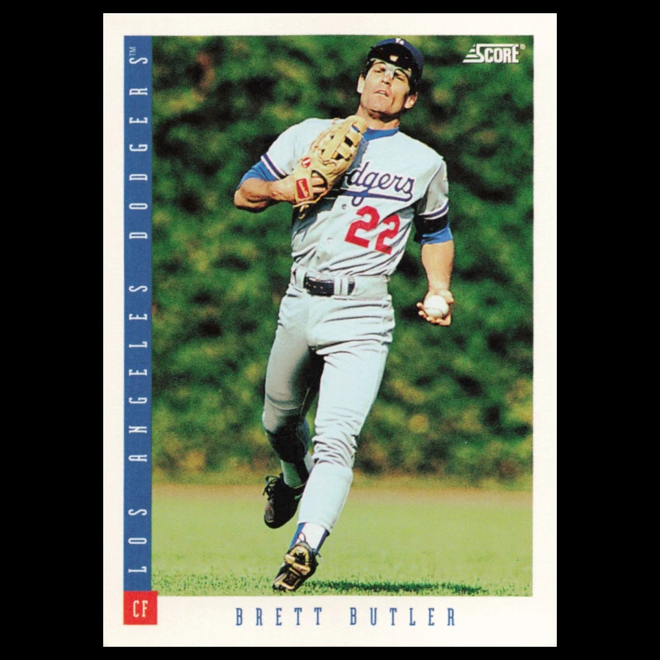 Brett Butler #20 1993 Score Los Angeles Dodgers Baseball Card MLB NM - Image 1 of 3