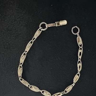 Винтажный браслет 60-х с подписью Sarah Coventry золотистая цепочка овальное двойное звено размер 7 - Изображение 1 из 4