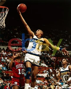Foto de baloncesto de la NBA Reggie Miller Layup Action Indiana Pacers 8x10 - Imagen 1 de 1