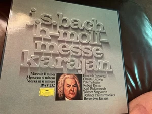 BACH, Mass In B minor BWV 232 Karajan DG 3LP box set  - Picture 1 of 1