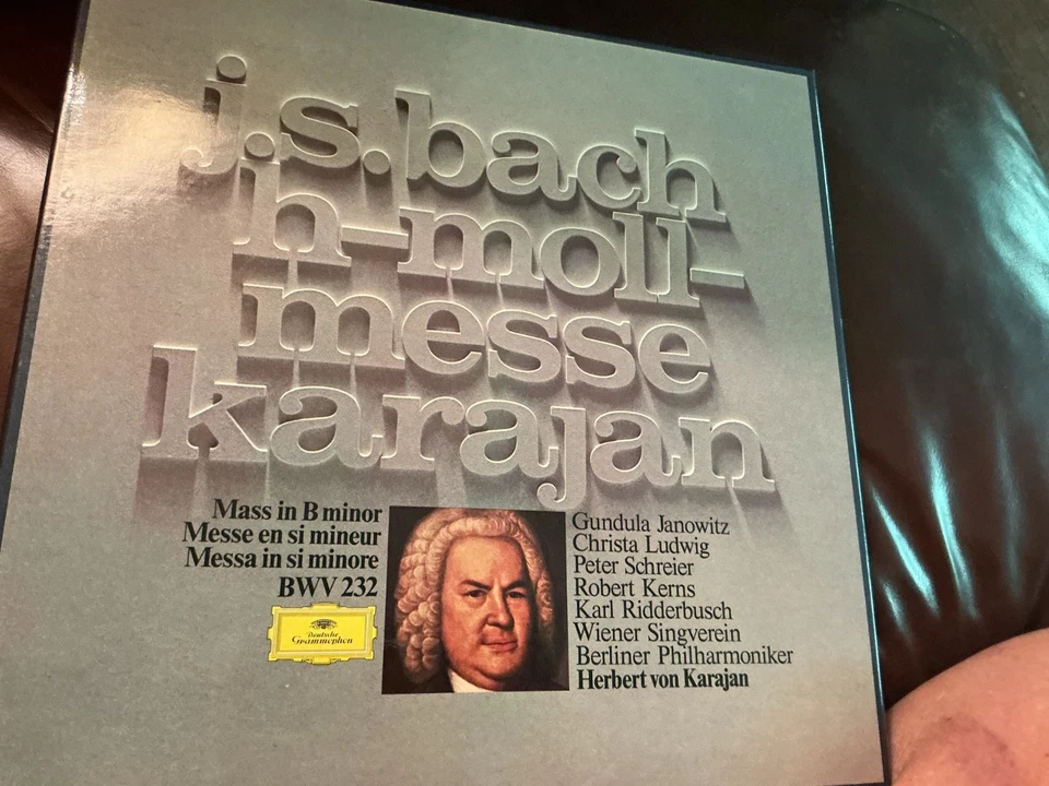 BACH, Mass In B minor BWV 232 Karajan DG 3LP box set  - Image 1 of 1