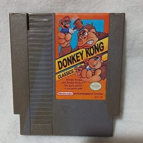 Nintendo Donkey Kong Classics NES Cartridge Two Games Arcade 1988 NTSC