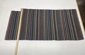 PAUL SMITH MAHARAM EPINGLE STRIPE LEAD GRAY VELVET DESIGNER FABRIC 22"L X 50"W - Picture 1 of 5