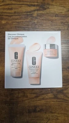 CLINIQUE Discover Clinique 3 Piece Set - Moisture Surge - New in box FREE SHIP - Image 1 of 2