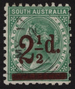 AUSTRALIA SUR 2-1/2d RECARGO QV (ACSC 51) VFU (A30706) - Imagen 1 de 1