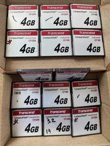 Pack of 14! Transcend 4GB each Industrial CompactFlash CF180/CF220I Ultra Memory - Picture 1 of 4