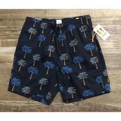 Free Planet Mens Size 32 Navy Blue Palm Tree Casual Shorts New with Tags - Image 1 of 4