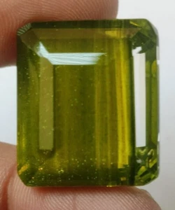 67.20 Ct. Large Rutilated Sunstone Emerald Cut Loose Gemstone Gift for Women/Her - Picture 1 of 6