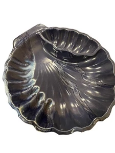 Palms Up Pottery Shell  Divided Pottery Dish - Picture 1 of 7