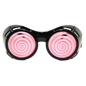 Funny CrAzY Novelty HYPNO SWIRL PARTY GLASSES Funky Steampunk Psycho Goggles Gag - Picture 1 of 12