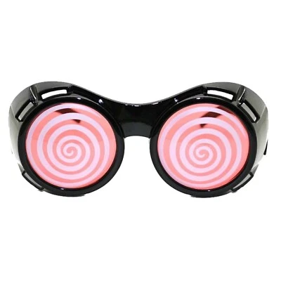 HORROR-HALL Funny CrAzY Novelty HYPNO SWIRL PARTY GLASSES Funky Steampunk Psycho Goggles Gag