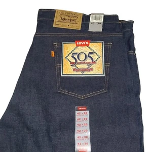 VTG Levi’s 505 Orange Tab 42x30 NWT Deadstock Blue Jeans Made in USA Regular Fit - Picture 1 of 9