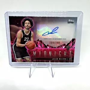 2024 Topps Midnight Jalen Wilson RC Auto 189/199 #RHS-JWI Brooklyn Nets Rookie - Picture 1 of 5