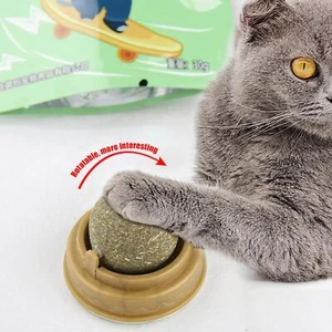 Natural Catnip Cat Wall Stick-on Ball Toy Treats Healthy Digestion NEW - Picture 1 of 11