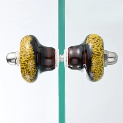 Двухсторонние стеклянные дверные ручки для душа из нержавеющей стали керамические упаковка 2 шт. - Изображение 1 из 4