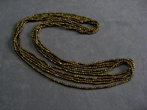 23 Inch Strands    Unknown Gold-Colored Metal Beads      2 x 3mm Rectangle - Picture 1 of 2