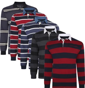 Mens KAM BIG Polo Shirt Long Sleeve Casual Rugby Jersey Cotton Summer 2-8XL - Picture 1 of 5