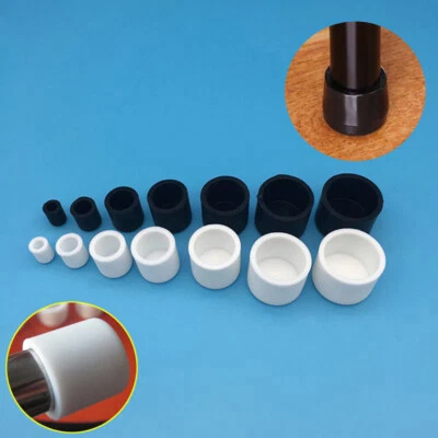 3~78mm Schwarz Gummi Rohr Endkappen Stuhlbeinkappen Stuhl Tisch Füße Rohrkappen - Bild 1 von 4