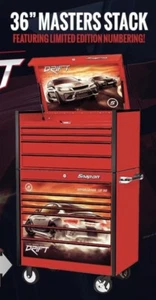 Caja de herramientas Snap On cabina enrollable 36" Master Stack Drift calcomanía edición limitada gráficos 30/80 - Imagen 1 de 2
