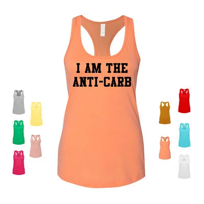 I Am The Anti-Carb 无麸质乳糜泻健康健身食品女式背心 — 第 1/3 张图片
