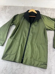 Maralyce Ferree Reversible Funnel Metallic Green Black Windbreaker Rain Coat S - Picture 1 of 10