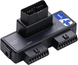 OBDII Splitter mit drehbarem Steckeranschluss, -B33 1 Stecker Splitter auf 2 1 Pack - Bild 1 von 5