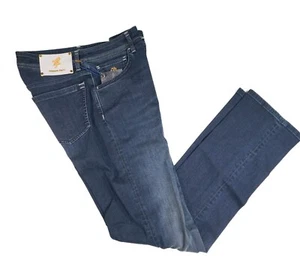 NEW STEFANO RICCI  Luxury Jeans LOGO Cotton Size 32 Us 48 Eu (JC156) - Picture 1 of 4