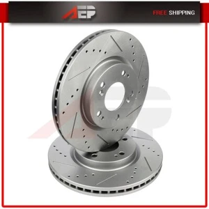 2 * Rotores de freno de disco perforados delanteros aptos para Mitsubishi Eclipse 2006-2012 - Imagen 1 de 9